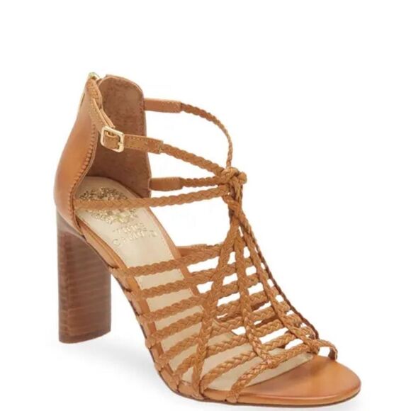 Vince Camuto Shoes - Vince Camuto Ariah Sandals Womens Size 9 Tan Braided Open Toe Block Heel‎